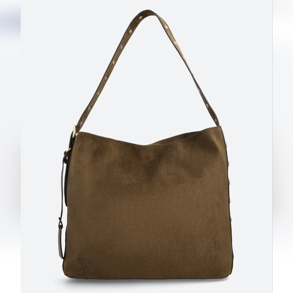 Malibu Sky Olive Studded Shoulder Bag - Picture 4 of 6